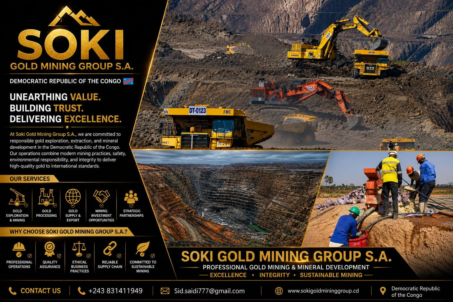 Gold mining and mineral exploration in DRC